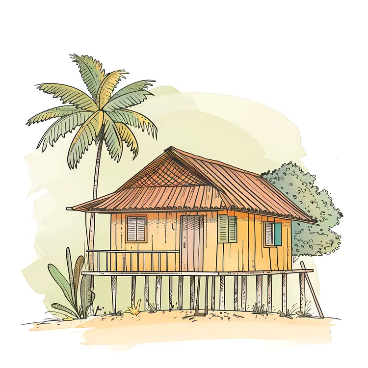 Yellow Tropical House