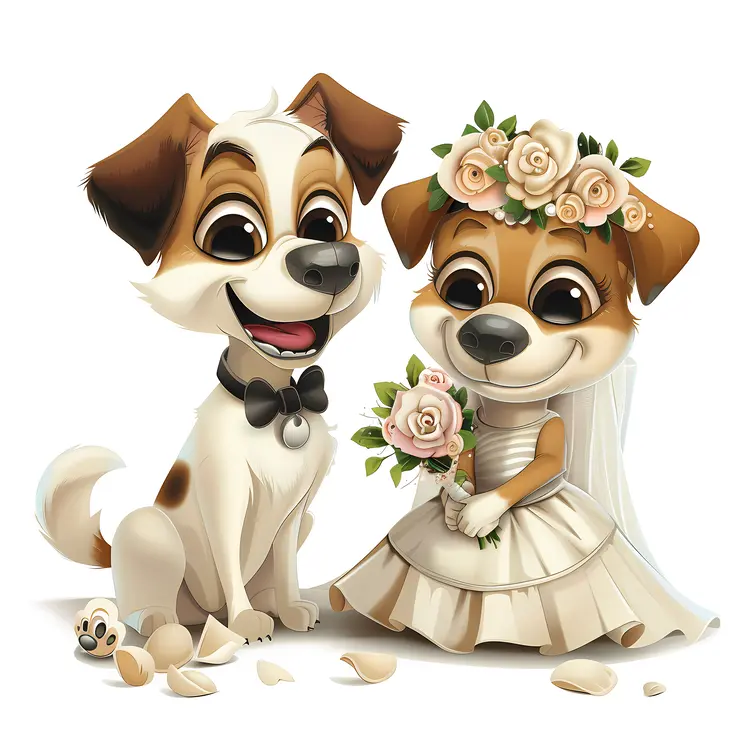 Cute Wedding Dogs
