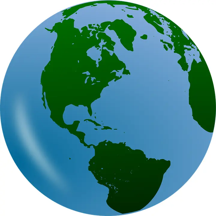 Earth Globe with North America View