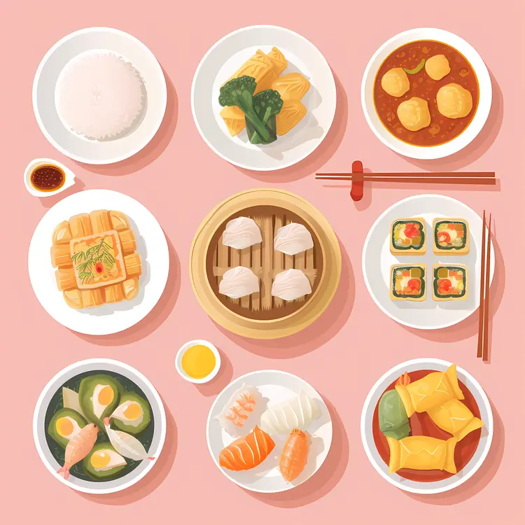 Delicious Dim Sum Platter