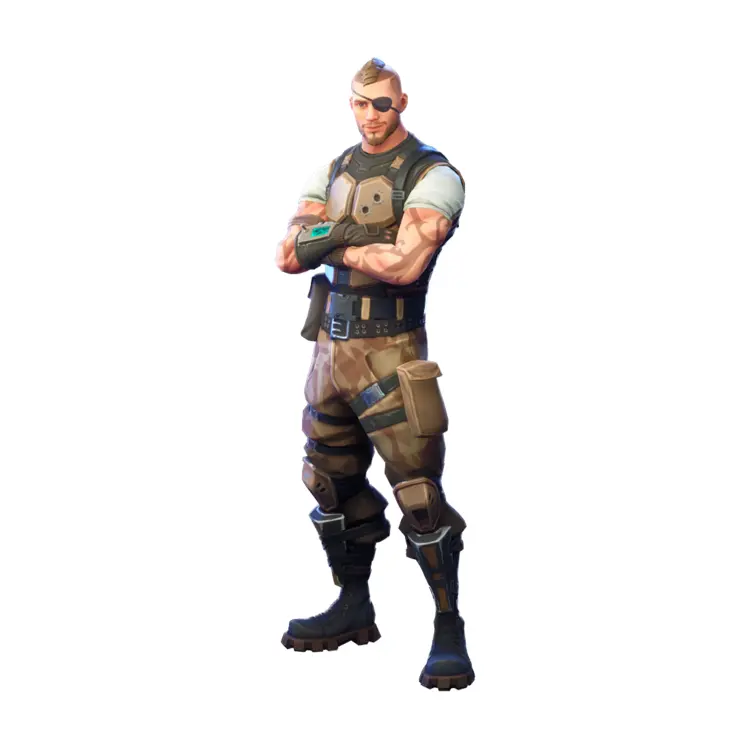 Character in Military Outfit
