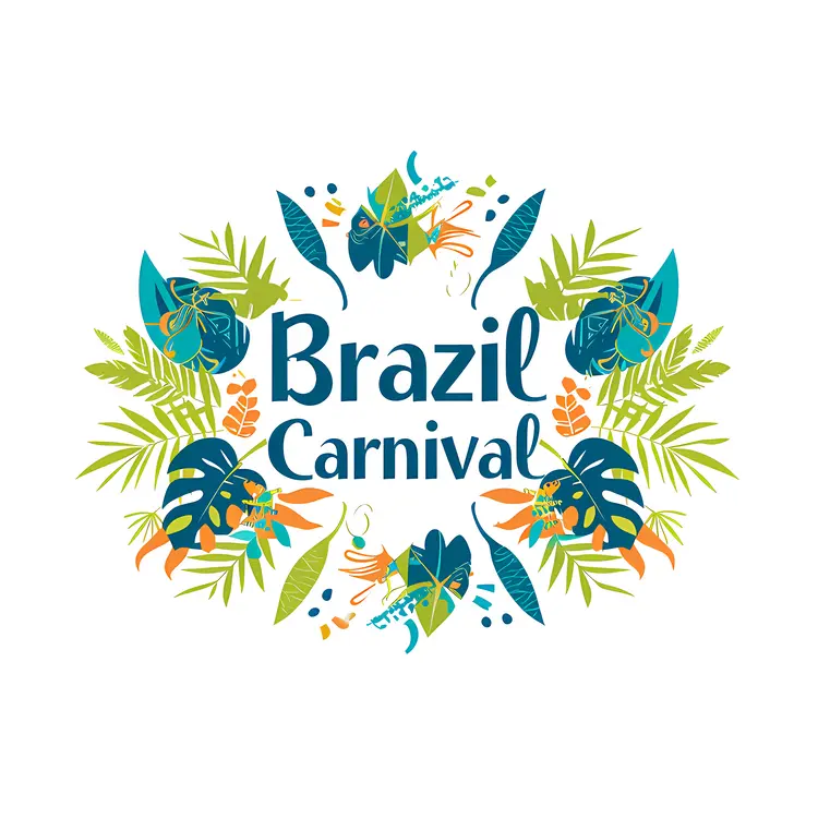 Tropical Leaves Brazil Carnival