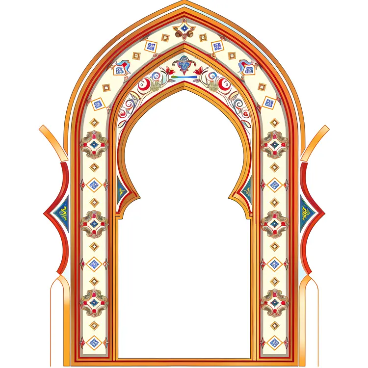 Colorful Decorative Arch with Patterns