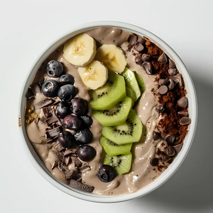 Smoothie Bowl with Kiwi and Blueberries