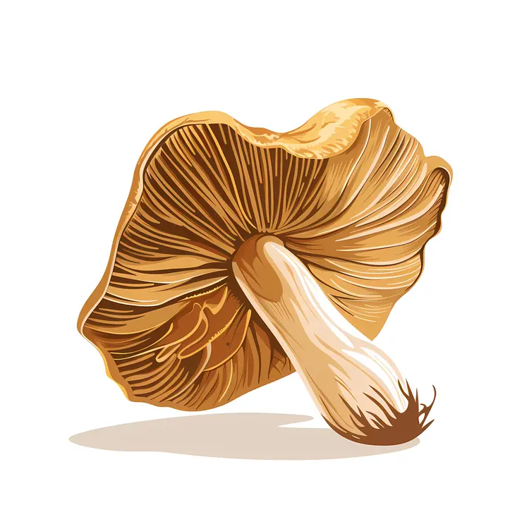 Brown Mushroom Illustration