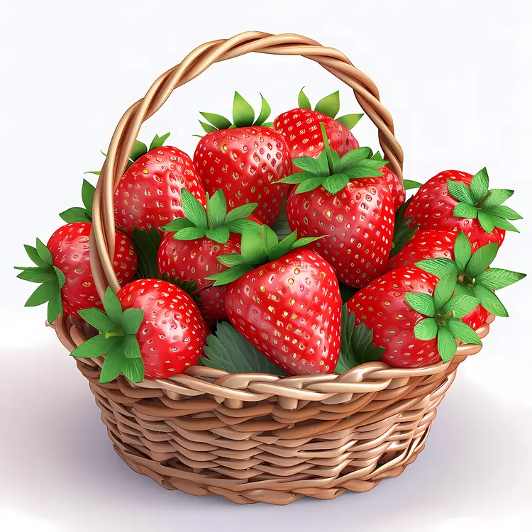 Basket of Juicy Strawberries