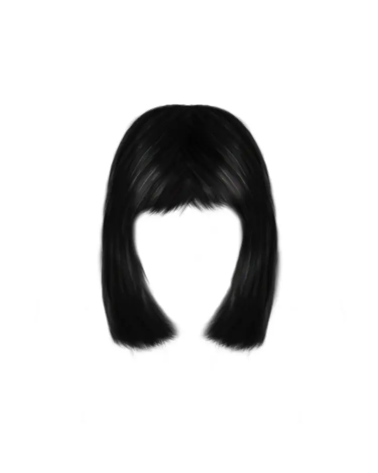 Short Black Hair Illustration