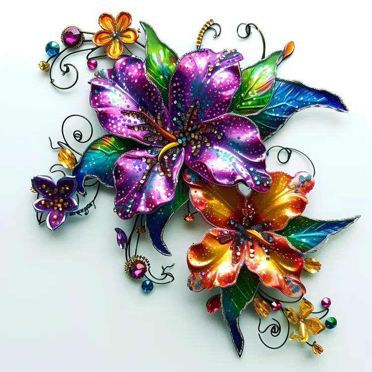 Vibrant Decorative Floral Art