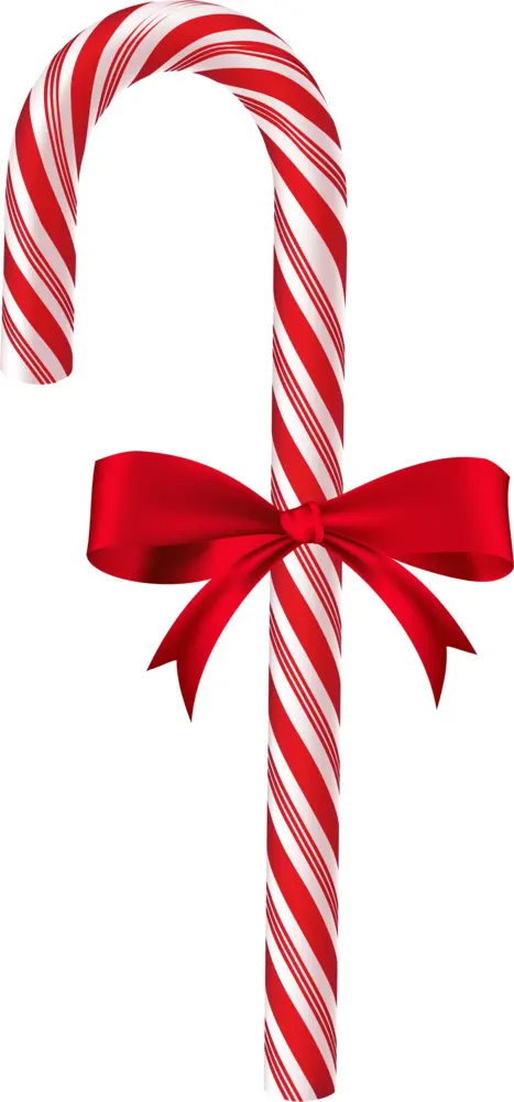 Tall Candy Cane with Red Bow for Christmas