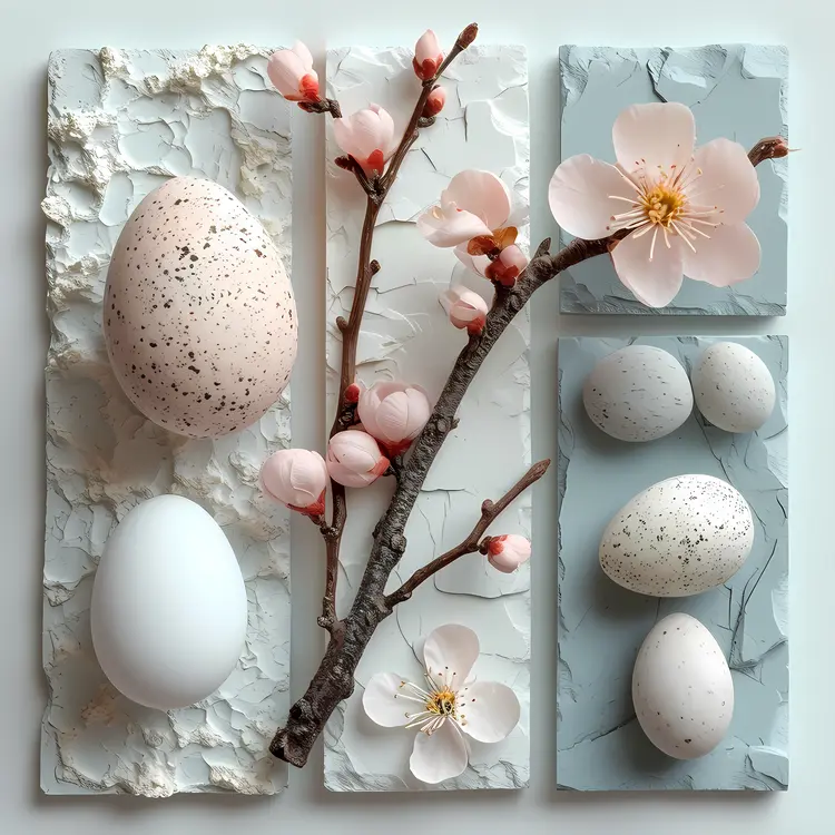 Elegant Spring Egg and Blossom Arrangement
