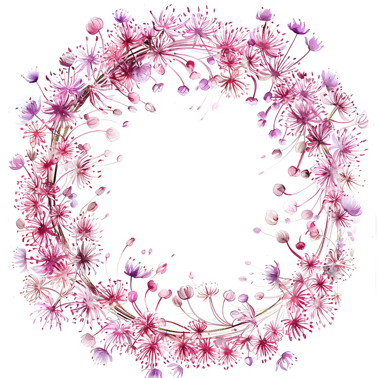Delicate Pink Floral Wreath