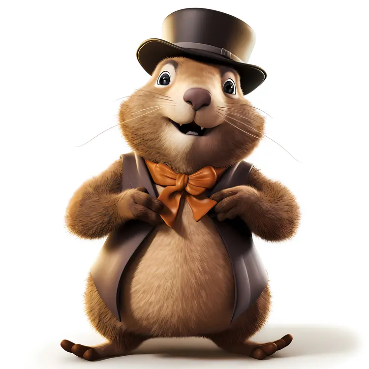 Hamster in Top Hat and Vest