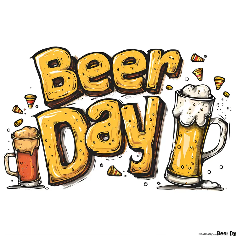 Beer Day Celebration with Frothy Mugs