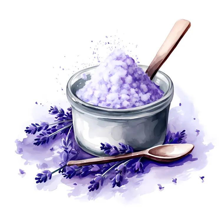 Lavender Bath Salts with Wooden Spoon
