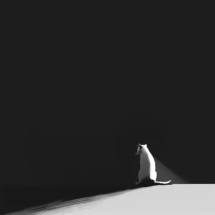 White Cat in the Dark