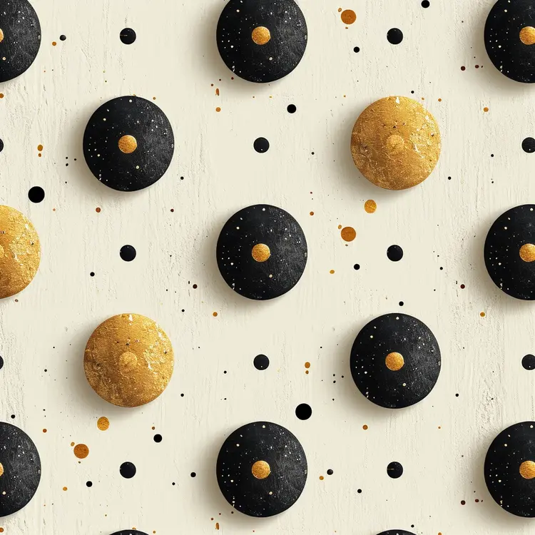Black and Gold Dots Pattern