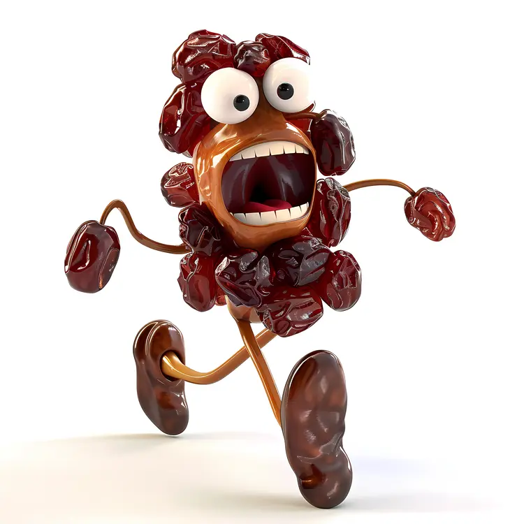 Running Raisin Cartoon Character