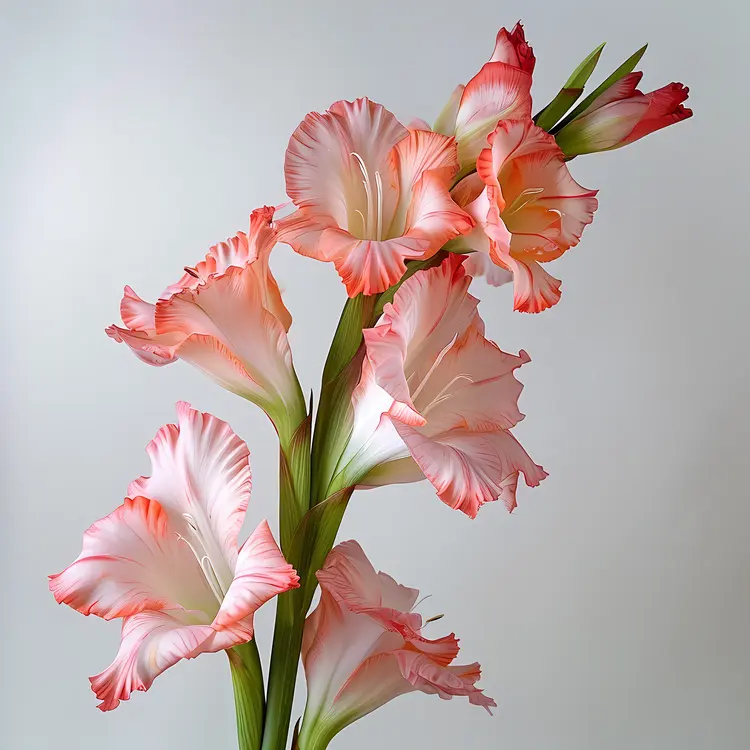 Vibrant Pink Gladiolus Flowers