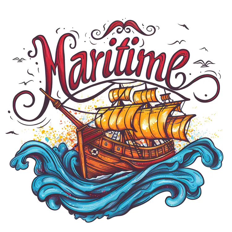 Maritime Adventure with Ship and Ocean