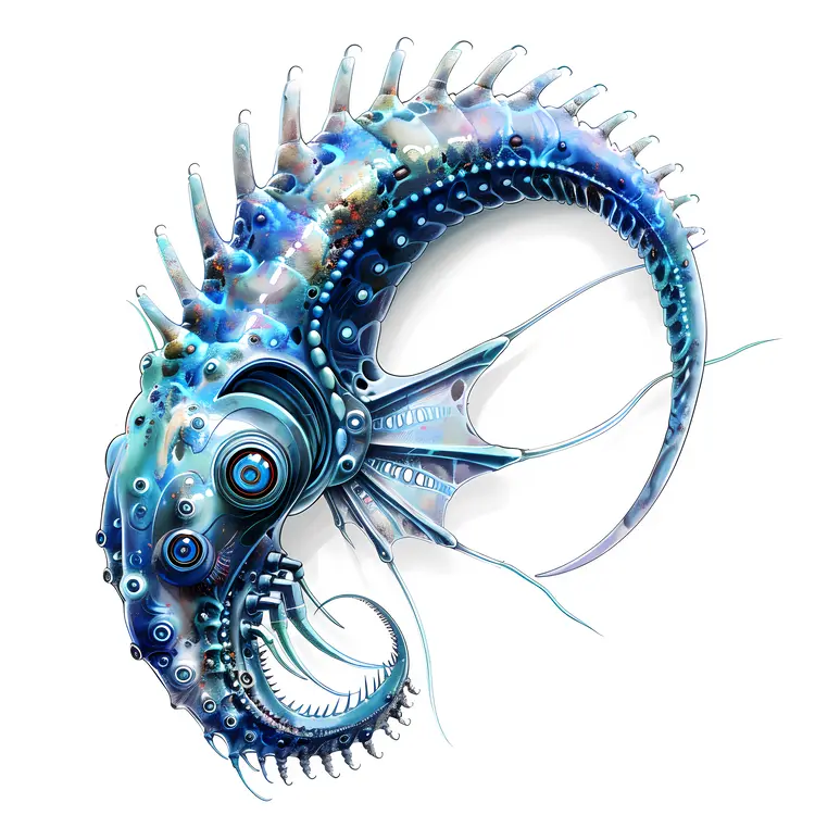 Futuristic Blue Fish