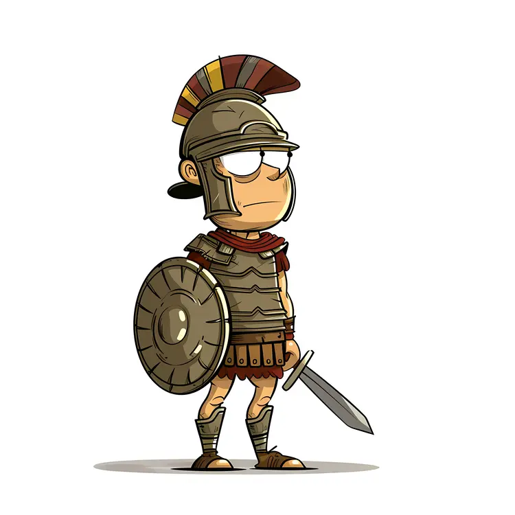 Cartoon Roman Soldier Illustration