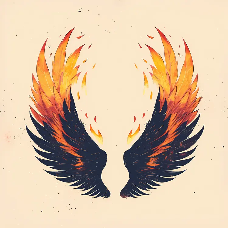Burning Wings Illustration