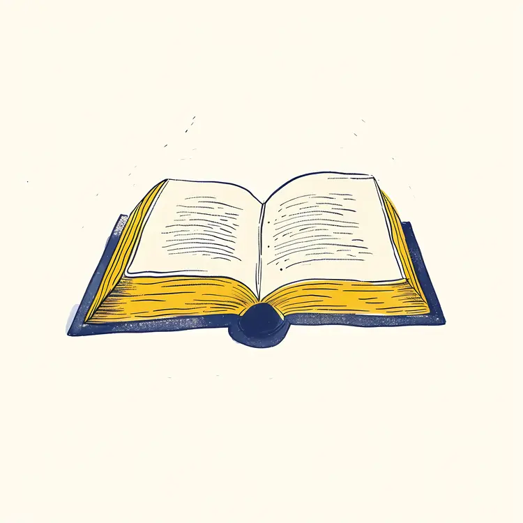 Open Book Simple Illustration