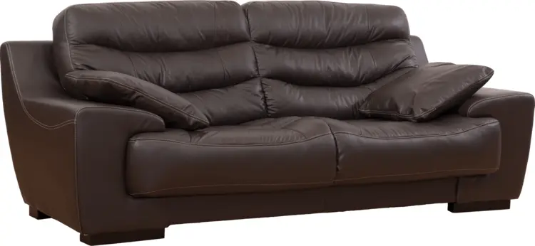 Brown Leather Sofa for Cozy Living Room