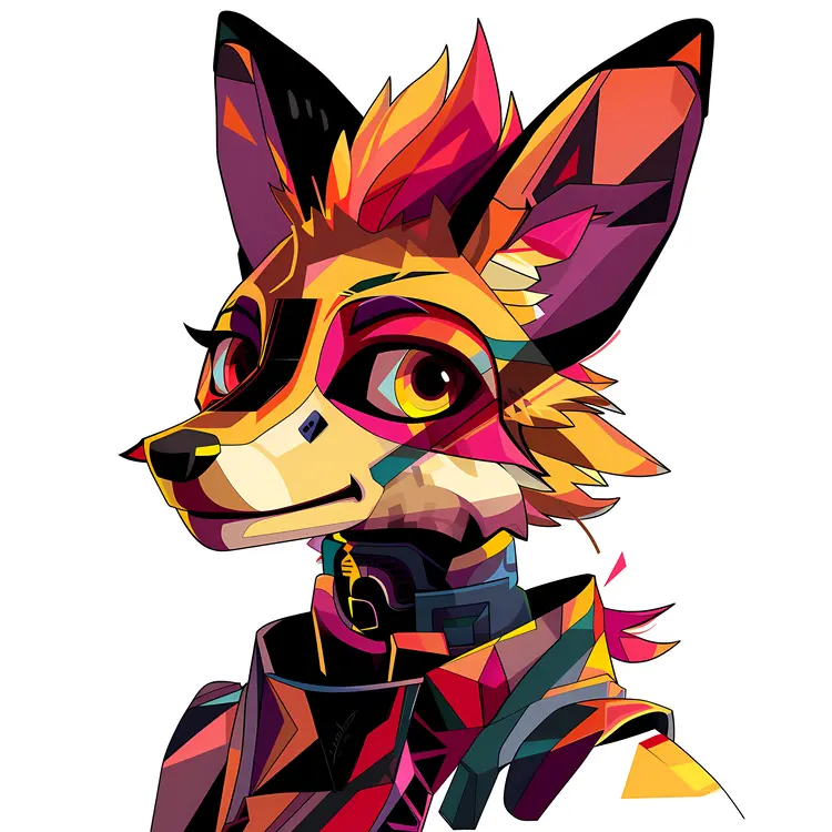 Colorful Geometric Fox