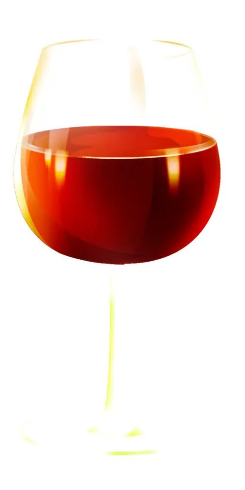Red Wine Glass with Alcohol