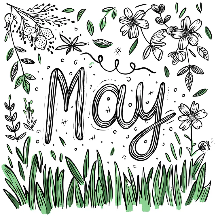 May Flowers with Green Grass