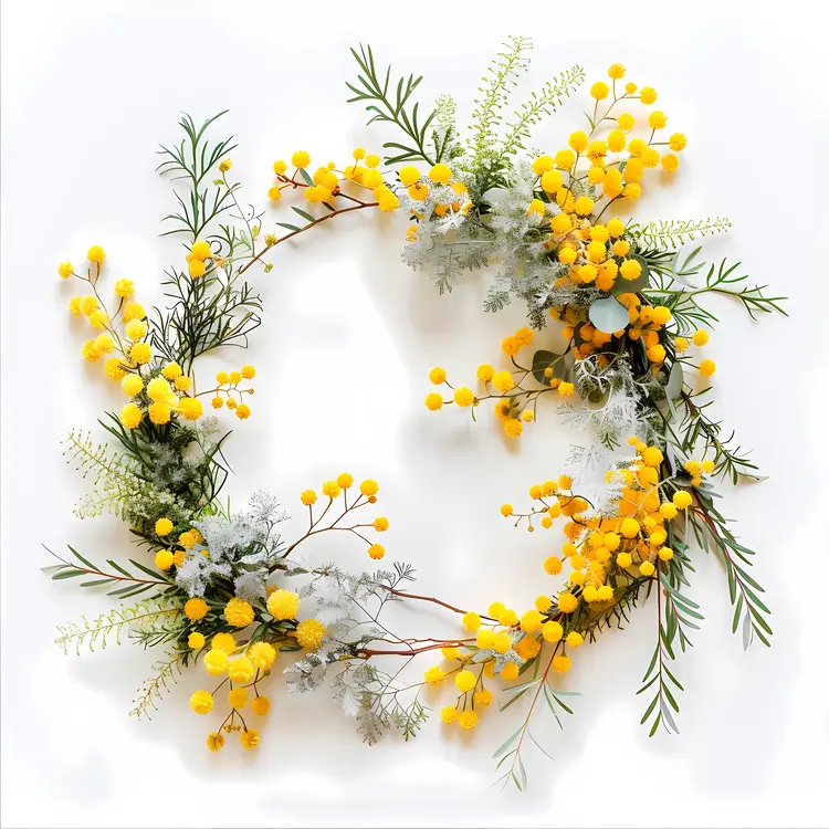 Lovely Yellow Floral Wreath