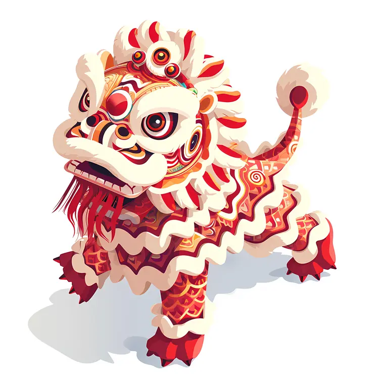 Traditional Lion Dance Costume for Chinese New Year