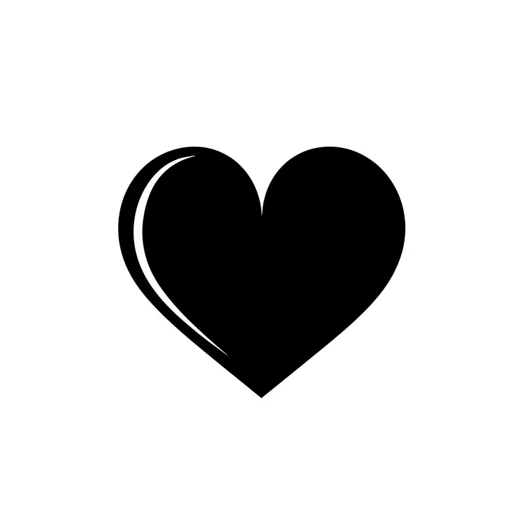 Black Heart with Glossy Finish