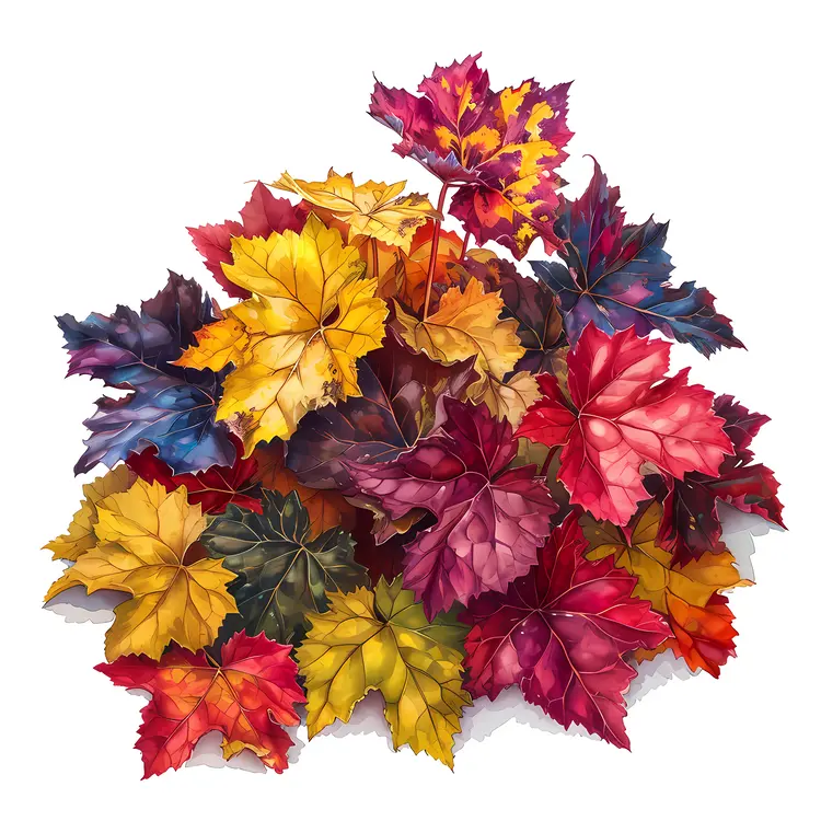 Heuchera Plant with Vibrant Leaves in Various Colors