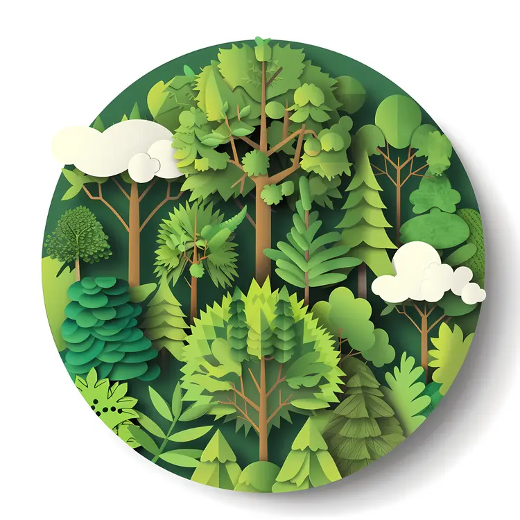 Circular Forest Illustration