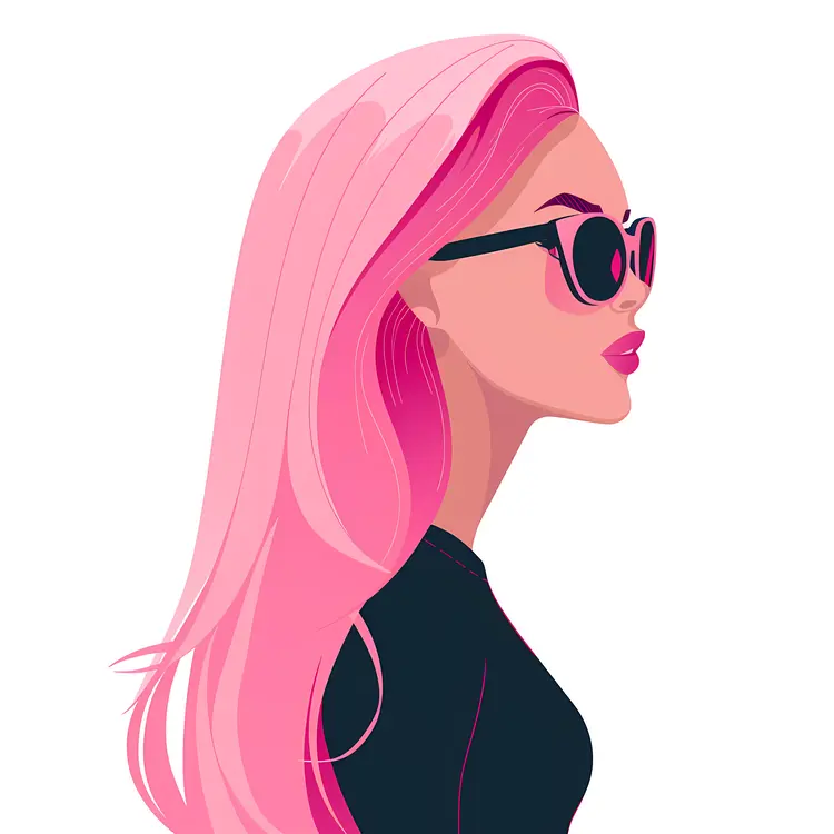 Stylish Pink Hair Profile