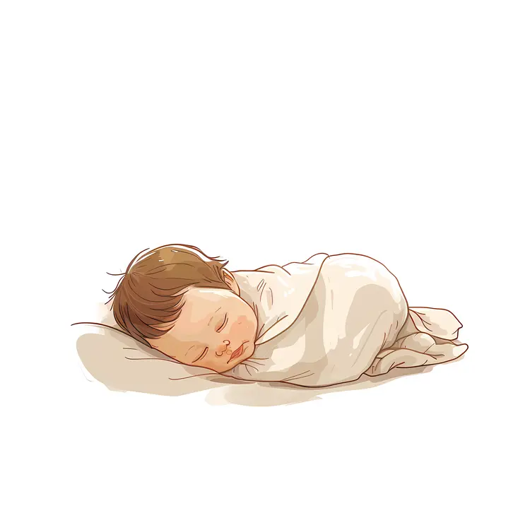 Sleeping Swaddled Baby