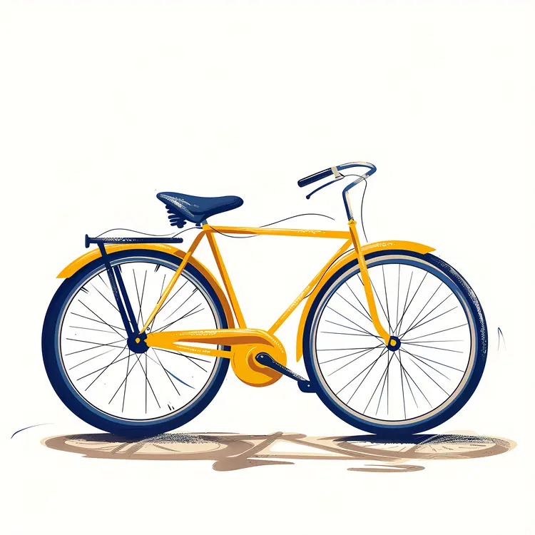 Yellow Bicycle Illustration