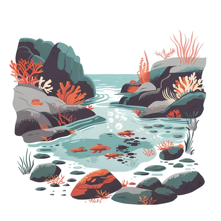 Serene Underwater Marine Life Illustration
