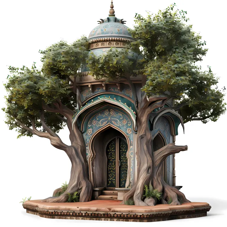 Fantasy Tree House with Intricate Design