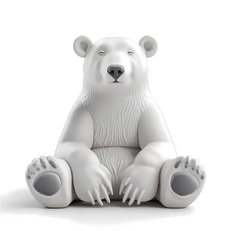 Sitting White Bear