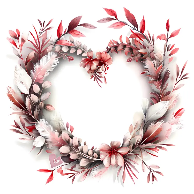 Beautiful Floral Heart Wreath