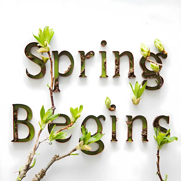 Spring Begins with Fresh Green Buds