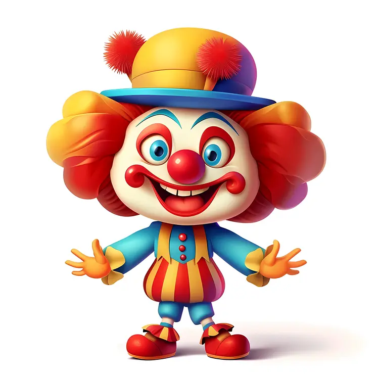 Cute Clown with Yellow Hat