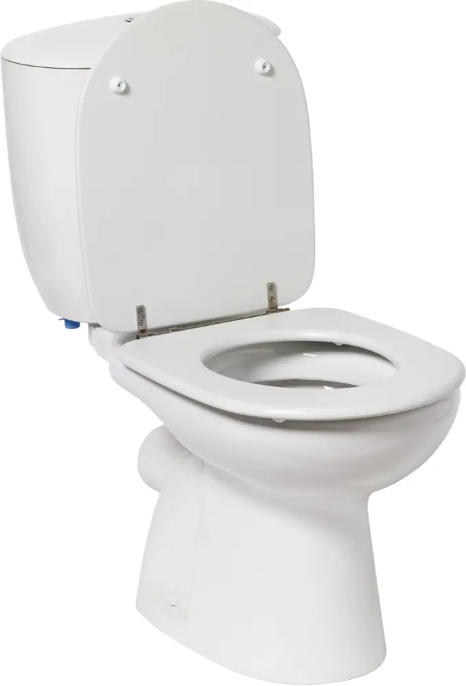 White Toilet with Open Lid