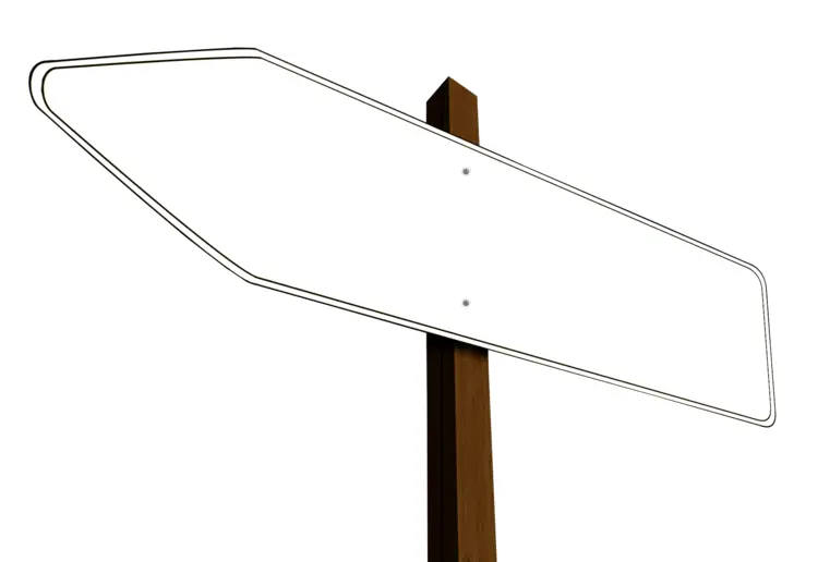 Blank Directional Sign