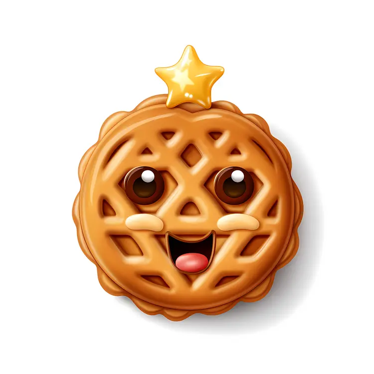 Cute Waffle with Star