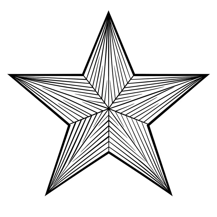 Geometric Black Star with Lines