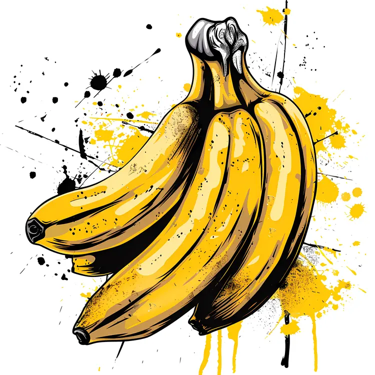 Yellow Bananas in Artistic Style